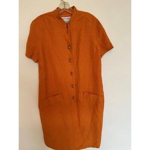 Maggy London Women's 12 Dress Linen/Rayon Pumpkin Sheath Career